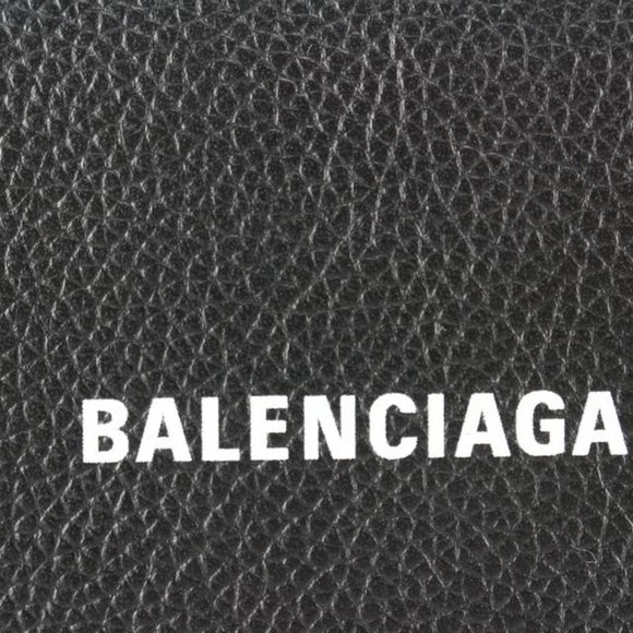 Balenciaga Black Leather Classic Logo Wallet on Chain Gold Chain 48ba624s - Picture 5 of 12